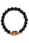 Zultanit-Oniks Doğal Taş Bileklik 8 mm Fasetli Küre Kesim - BLK-2269