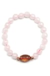 Zultanit-Pembe Kuvars Doğal Taş Bileklik 8 mm Fasetli Küre Kesim - BLK-2278