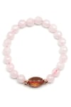 Zultanit-Pembe Kuvars Doğal Taş Bileklik 8 mm Fasetli Küre Kesim - BLK-2278