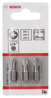 Bosch - 3 Parçalı Extra Hard Serisi Vidalama Ucu Seti PZ1/2/3*25 mm