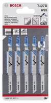 Bosch - Aluminyum İçin T 127 D Dekupaj Testeresi Bıçağı - 5'Li Paket