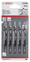 Bosch - Ekonomik Seri Ahşap İçin T 119 B Dekupaj Testeresi Bıçağı - 5'Li Paket