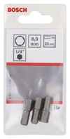 Bosch - Extra Hard Serisi HEX8*25 mm 3'lü