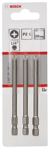 Bosch - Extra Hard Serisi Vidalama Ucu PZ 1*89 mm 3'lü