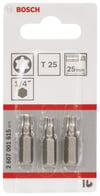 Bosch - Extra Hard Serisi Vidalama Ucu T25*25 mm 3'lü