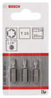 Bosch - Extra Hard Serisi Vidalama Ucu T15*25 mm 3'lü