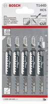 Bosch - Hızlı Kesim Serisi Ahşap İçin T 144 D Dekupaj Testeresi Bıçağı - 5'Li Paket