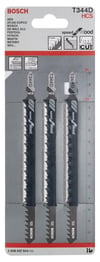 Bosch - Hızlı Kesim Serisi Ahşap İçin T 344 D Dekupaj Testeresi Bıçağı - 3'Lü Paket