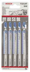 Bosch - Hızlı Kesim Serisi Metal İçin T 321 AF Dekupaj Testeresi Bıçağı - 5'Li Paket