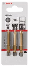 Bosch - Max Grip Serisi Vidalama Ucu PH1*49 mm 3'lü