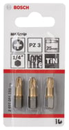 Bosch - Max Grip Serisi Vidalama Ucu PZ 3*25 mm 3'lü