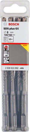 Bosch - SDS-Plus-5X Serisi Kırıcı Delici Matkap Ucu 6*160 mm 10'lu