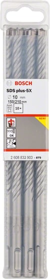 Bosch - SDS-Plus-5X Serisi Kırıcı Delici Matkap Ucu 10*210 mm 10'lu