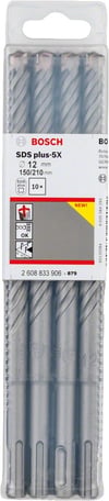 Bosch - SDS-Plus-5X Serisi Kırıcı Delici Matkap Ucu 12*210 mm 10'lu
