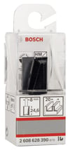 Bosch - Standard Seri Ahşap İçin Çift Oluklu, Sert Metal Düz Freze Ucu 8*20*56mm