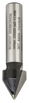 Bosch - Standard Seri Ahşap İçin Çift Oluklu Sert Metal V-Kanal Freze 8*11*45 mm