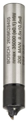 Bosch - Standard Seri Ahşap İçin Tek Oluklu Sert Metal Çeyrek Parmak Freze 8*9,5*41mm