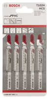 Bosch - Temiz Kesim Serisi PVC İçin T 102 H Dekupaj Testeresi Bıçağı - 5'Li Paket