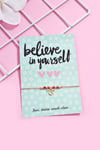 Believe İn Yourself Motto Kartlı Şans Bilekliği