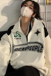 Beyaz Locapeople Unisex Hırka