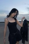 Black İnce Askılı Bluz