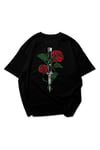 Black Knife Rose Oversize T-shirt
