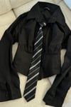 Corse Detail With Tie Gömlek