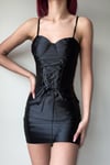 Corset Detail Saten Elbise