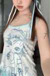 Cutie Star Girl Askılı Crop