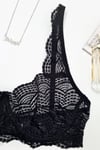 Dantelli Bralet Takım Siyah