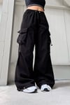 Dark Shallow Parachute Cargo Pantolon
