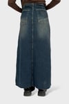 Front Slit Detail Denim Skirt