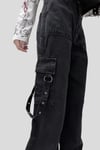 Smoked Birds Eye Rope Detail Cargo Pocket Pants