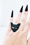 Gothic Black Cat Yüzük