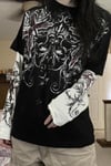 Graffiti Kol Eklemeli Sweatshirt