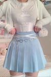 Blue Pleated Skirt