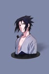 Mini Sasuke Uchiha Ahşap Stand