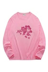 Pink Flower Kitty Sweatshirt