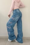 Pink Ribbon Jean Pantolon