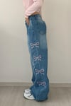Pink Ribbon Jean Pantolon