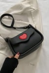 Red Heart Baguette Bag