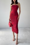 Red Rose Tulle Elbise