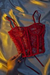 Red Spotted Corset Bralet