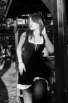 Siyah Dantelli Kurdeleli Lolita Elbise