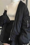Siyah Oversize Bomber Ceket