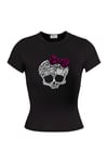 Skull Ribbon Tam Boy Bluz