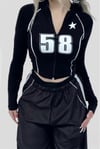 Star 58 Biyeli Fermuarlı Uzun Kollu Crop