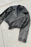 Vintage Biker Eskitme Ceket