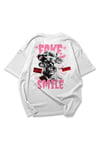 White Fake Smile Oversize T-shirt