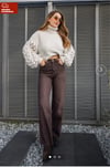 Geniş Paçalı Denim Pantolon